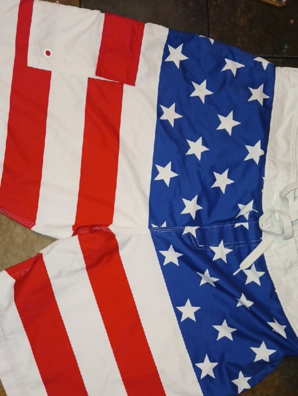 Men's American Flag Swim Trunks - Red, White & Blue